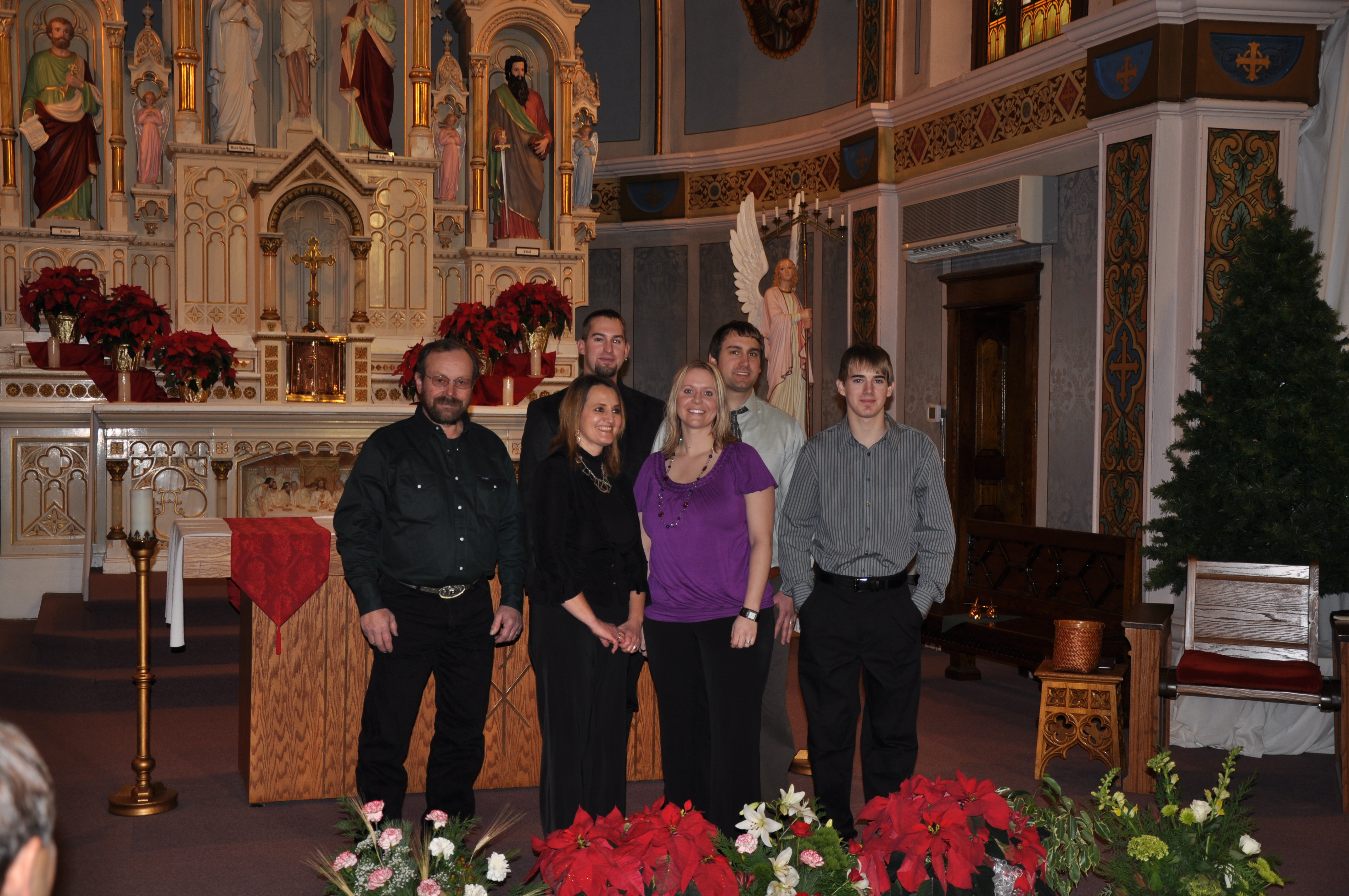 Cindy and Randall with Cindy's children and Randy's daughter, January 1, 2010